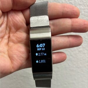 Fitbit BAND only for charge 2, metal adjustable (does not include Fitbit)
